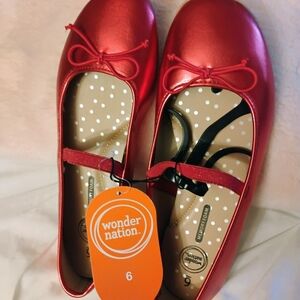Wonder Nation Shiny Red Kids Dress Shoes